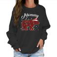 Red Plaid Mommy Bear Matching Buffalo Pajama Women Sweatshirt