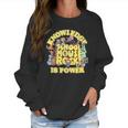 Ripple Junction Schoolhouse Rock Knowledge Is Power Logo Group Adult Women Sweatshirt