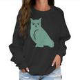 Sage Green Owl Silhouette Artwork Women Sweatshirt