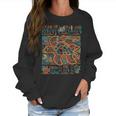 Sea Turtle Inspired By Mola Artwork Of Panama Kuna Women Sweatshirt