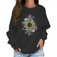 Sunflower Sacred Geometry Floral Flower Of Life Hippie Women Women Sweatshirt