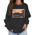 Vintage Japanese Mt Fuji Pagoda And Cherry Blossoms Women Sweatshirt