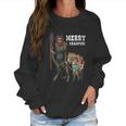 Vintage Krampus Creepy Christmas Holiday Merry Krampus Women Sweatshirt