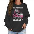 Wine Jeep And Wine Girl Sassy Classy Women Sweatshirt