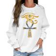 Ancient Egypt God Eye Of Horus Ankh Egyptian Symbol Women Sweatshirt