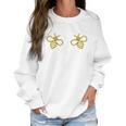 Boo Bees Funny Bug Breasts Innuendo Boobies Graphic Women Sweatshirt