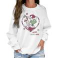 Christmas Grinchmas Heart Graphic Women Sweatshirt