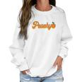 Just Peachy For Womens 70S Retro Summer Outfits Tops Peachy Graphic Women Sweatshirt