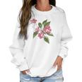 Pink Sultana Floral By Hannah Borger Overbeck Women Sweatshirt