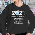 2021 Longest School Year Ever Survivor Teacher Life Face Mask Apple Women Sweatshirt Gifts for Her