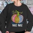 Blessed Nai Nai Pumpkin Leopard Art Grandma Gift Thanksgivin Gift Women Sweatshirt Gifts for Her