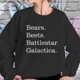 Brain Juice Tees Bears Beets Battlestar Galactica Women Sweatshirt Gifts for Her