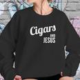 Cigars And Jesus Cool Christian Script Smoker Women Sweatshirt Gifts for Her