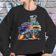 Classic Funny Fifties Muscle Car Hot Rod Dragster Cartoon Women Sweatshirt Gifts for Her