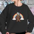 Dabbing Grizzly Bear Platypus Raccoon Rainbow Funny Women Sweatshirt Gifts for Her