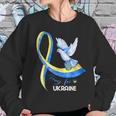 Dove Ukraine Ukrainian Ribbon Pray For Ukraine Free Ukraine Men Women T-Shirt Graphic Print Casual Unisex Tee Women Sweatshirt Gifts for Her