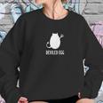 Well Dressed Chicken Deviled Egg White Logo Women Sweatshirt Gifts for Her