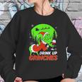 Drink Up Grinch Christmas Drinking Lovers Women Sweatshirt Gifts for Her