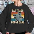 Eat Trash Dodge Cars Retro Raccoon Trash Panda Funny Raccoon Women Sweatshirt Gifts for Her