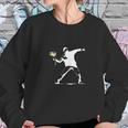 Flower Thrower White - Unofficial Banksy Women Sweatshirt Gifts for Her