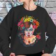 Flowers Sugar Skull Day Of The Dead Dia De Muertos Womens Women Sweatshirt Gifts for Her