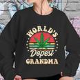 Funny 420 Weed Pot Vintage Matching Worlds Dopest Grandma Women Sweatshirt Gifts for Her