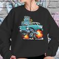 Funny Fifties Style Muscle Car Hot Rod Station Wagon Cartoon Women Sweatshirt Gifts for Her