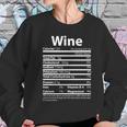 Funny Thanksgiving Wine Nutritional Values Women Sweatshirt Gifts for Her