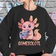 Gamesolotl Axolotl Video Gamer Kawaii Pastel Goth Anime Boys V4 Men Women T-Shirt Graphic Print Casual Unisex Tee Women Sweatshirt Gifts for Her