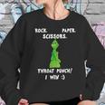 Grinch Funny Win Christmas Rock Paper Scissors Women Sweatshirt Gifts for Her