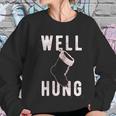 Well Hung Funny Christmas Stocking Offensive Humor Xmas Gifts Women Sweatshirt Gifts for Her