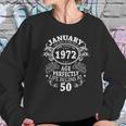 January 1972 The Man Myth Legend 50 Years Old Birthday Gifts Women Sweatshirt Gifts for Her