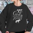 Just A Girl Who Loves Horses Equine Bareback Women Sweatshirt Gifts for Her