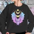 Kawaii Pastel Goth Cute Creepy Crescent Moon Bat Men Women T-Shirt Graphic Print Casual Unisex Tee Women Sweatshirt Gifts for Her