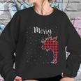 Merry Christmas Red Plaid Buffalo Moose Couples Matching Women Sweatshirt Gifts for Her