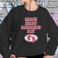 Mom First Mothers Day Baby Foot Women Sweatshirt Gifts for Her