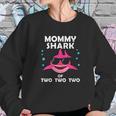 Mommy Shark Of Two Announcement Mothers Day Gift Women Sweatshirt Gifts for Her