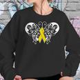 Neuroblastoma Awareness Ribbon Butterfly Women Sweatshirt Gifts for Her