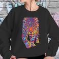 Rainbow Jaguar Abstract Colorful Cat Lover Women Sweatshirt Gifts for Her