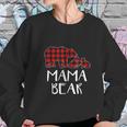 Red Plaid Mama Bear Two Cubs Matching Buffalo Pajama Xmas Women Sweatshirt Gifts for Her