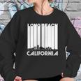 Retro Long Beach California Skyline Womens Tshirt By American Apparel Women Sweatshirt Gifts for Her