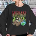 Sloth Marijuana Thc Cannabis Leaf Stoner Gift Women Sweatshirt Gifts for Her