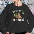 Lets Get Slothed Shamrocked Sloth Paddy Day Women Sweatshirt Gifts for Her