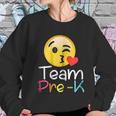 Team Pre K Teacher Emoji Hearts Love Back To School Women Sweatshirt Gifts for Her