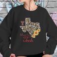 Texas Tech Red Raiders Leopard State Map Sunflower Women Sweatshirt Gifts for Her