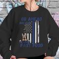 Thin Blue Line Flag K-9 German Shepherd Police Dog Men Women Women Sweatshirt Gifts for Her