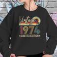 Womens Vintage 1974 47Th Birthday 47 Years Old Limited Edition V-Neck Women Sweatshirt Gifts for Her