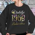 Vintage 1989 Tee 32 Years Old Sunflowers Floral 32Nd Birthday Women Sweatshirt Gifts for Her