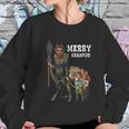 Vintage Krampus Creepy Christmas Holiday Merry Krampus Women Sweatshirt Gifts for Her