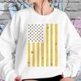 American Flag Honeycomb Honey Bee Women Sweatshirt Gifts for Her